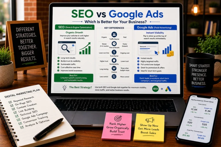 SEO vs Google Ads for Businesses: Which One Delivers Better Results?