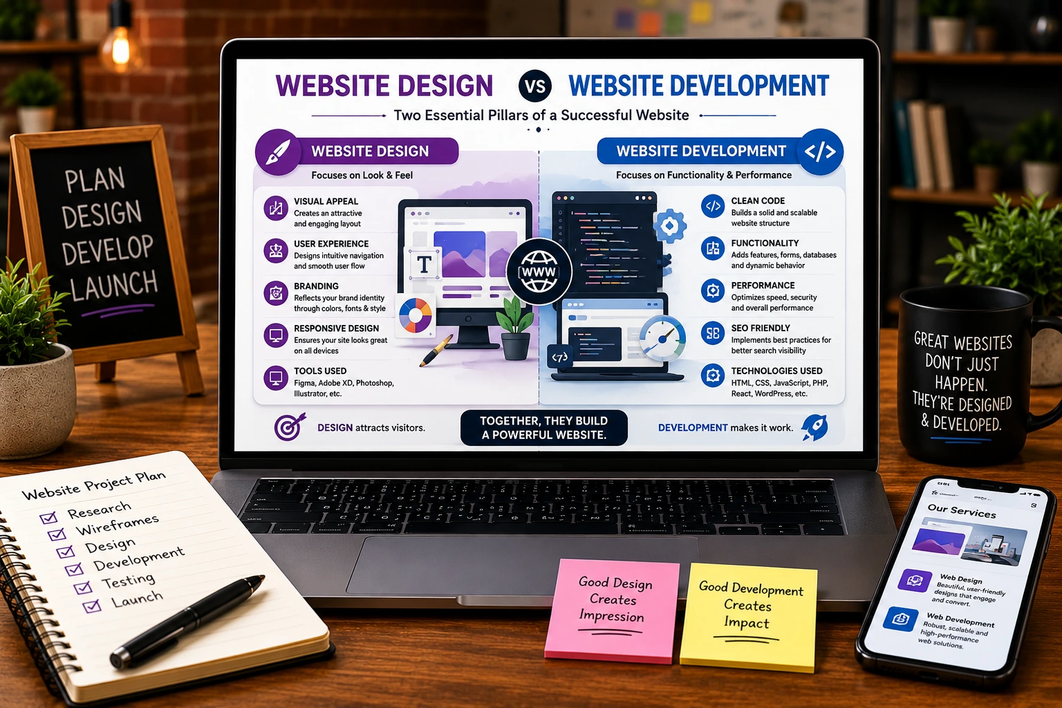 Website Design vs Website Development